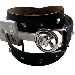Michael Kors black studded belt